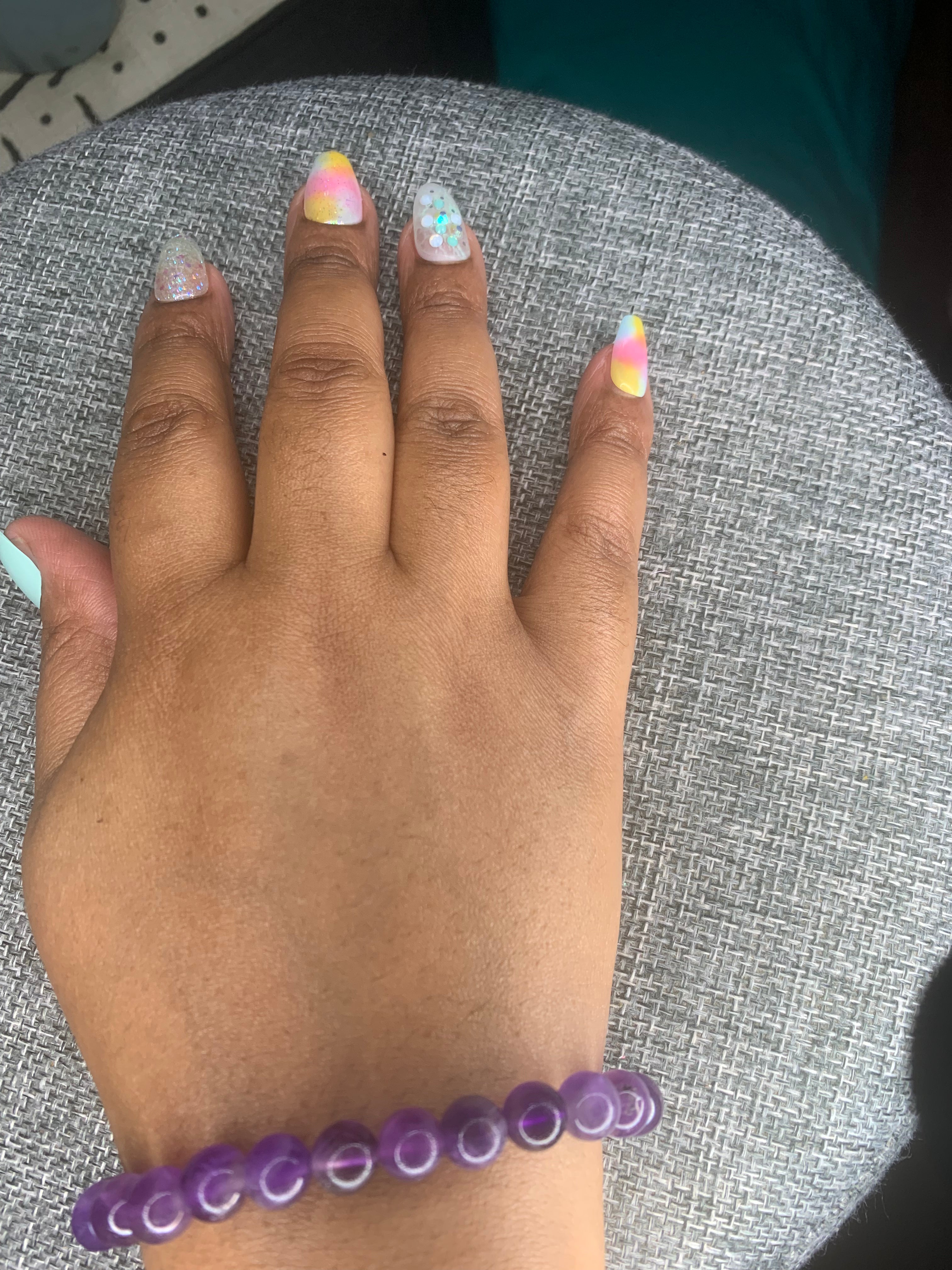 Amethyst Ball Bracelet