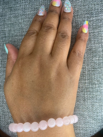 Rose Quartz Ball Bracelet