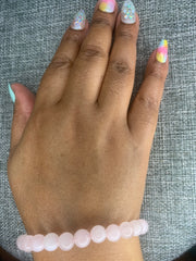 Rose Quartz Ball Bracelet