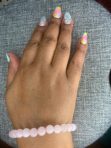 Rose Quartz Ball Bracelet