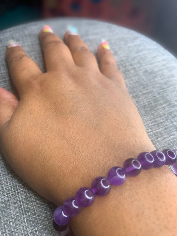 Amethyst Ball Bracelet